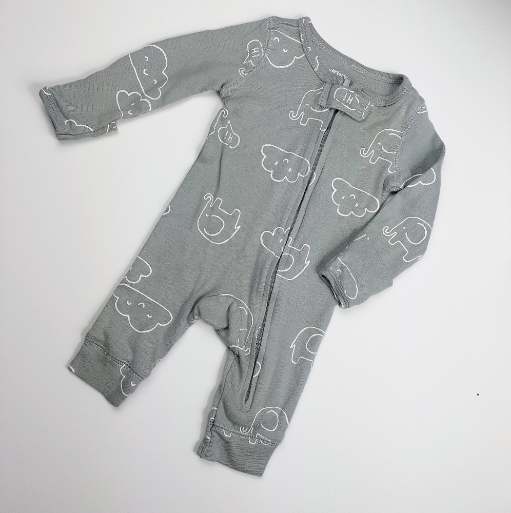 Bundle 3 pajamas for newborn elephant theme - Picture 2 of 4